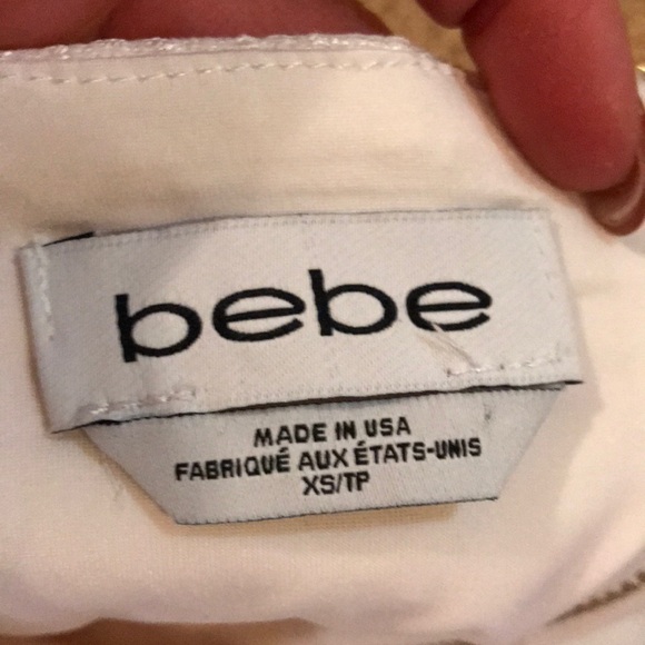 BEBE XS white wrap crop top- worn once! - Picture 4 of 4